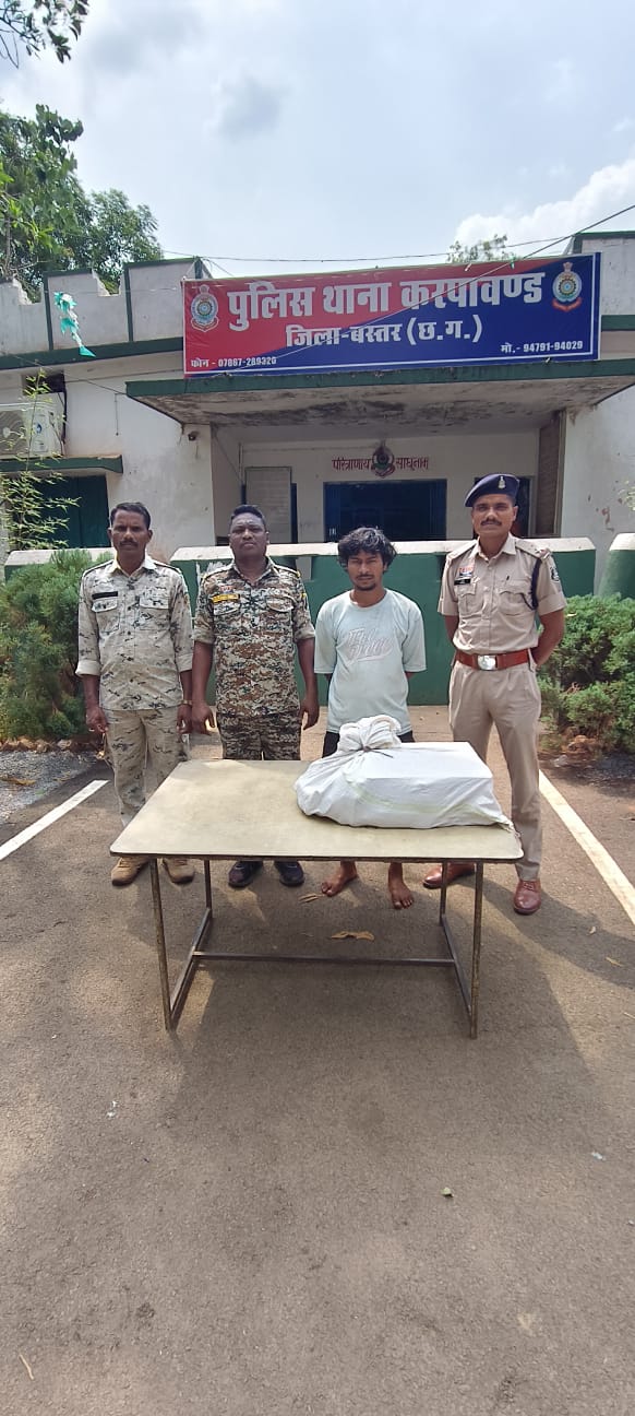 मध्यप्रदेश से लाई गई अवैध अंग्रेजी शराब पर बस्तर पुलिस का शिकंजा, युवक गिरफ्तार