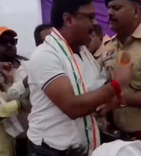 सुशासन तिहार में सियासी बवाल: शिकायत लेकर पहुंचे कांग्रेस नेता को पुलिस ने बाहर निकाला, धक्का-मुक्की का आरोप