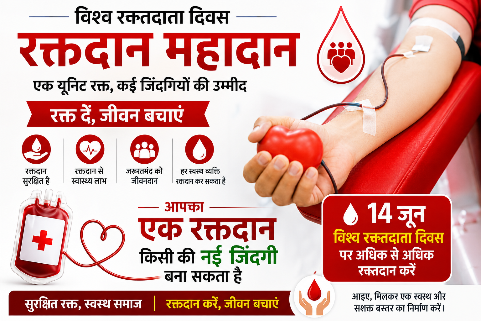 विश्व रक्तदाता दिवस पर बस्तर में महा रक्तदान अभियान, जिला से लेकर वनांचलों तक लगेंगे शिविर